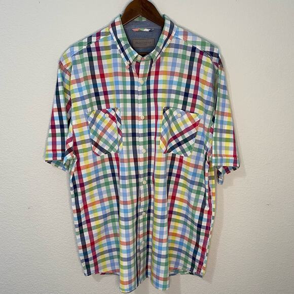 Clear Water Outfitter Other - Clear Water Outfitters Men's Shirt Button Down Short Sleeved Plaid Size XL*